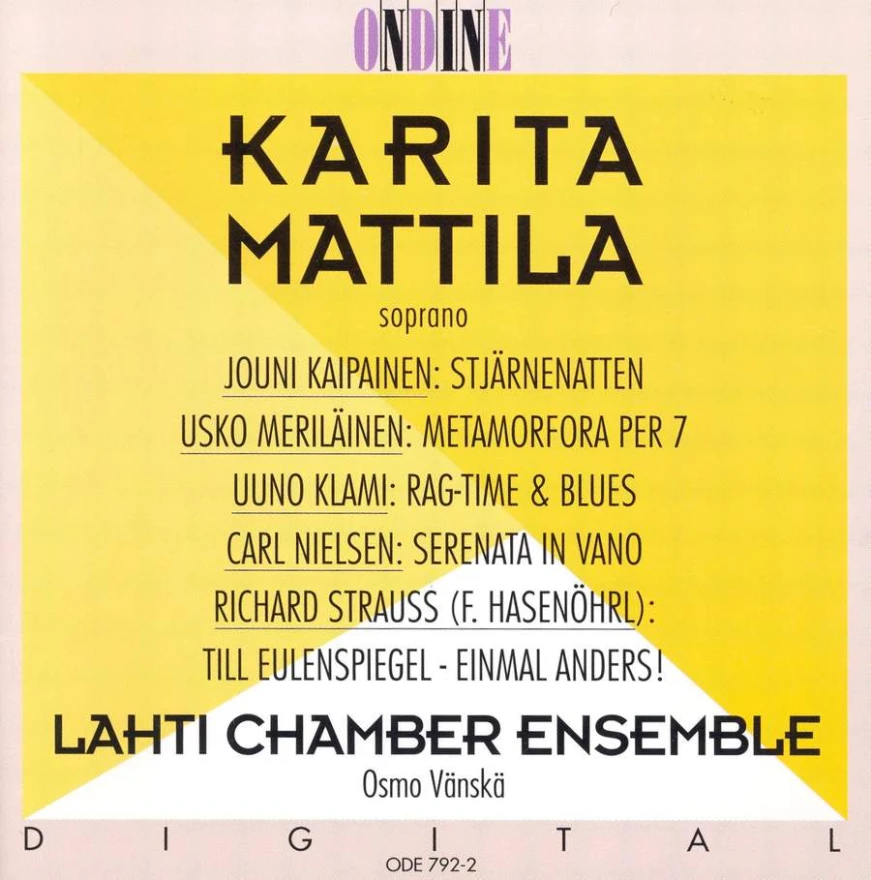 Cover: Kaipainen · Meriläinen · Klami · Nielsen · Strauss – Stjärnenatten · Metamorfora for 7 · Rag-Time and Blues · Serenata in Vano · Till Eulenspiegel - Einmal anders!